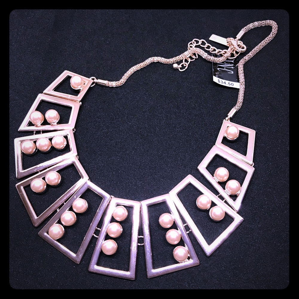INC Rose Gold Blush Pearl Necklace [JW-49]